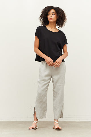 Side Vent Linen Pant