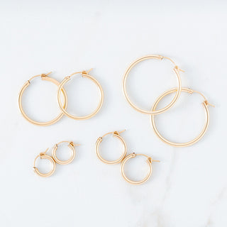 15 mm  Gold Hoops