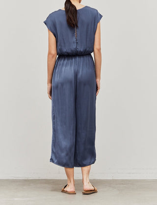 Cassidy Blue Front Tie Jumpsuit