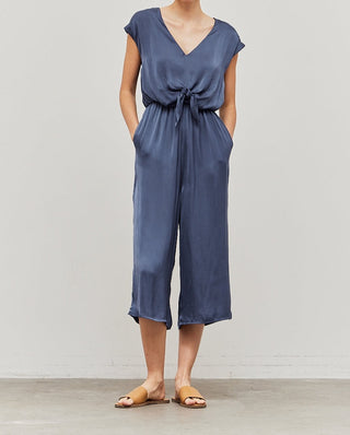 Cassidy Blue Front Tie Jumpsuit