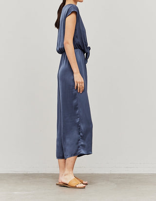 Cassidy Blue Front Tie Jumpsuit